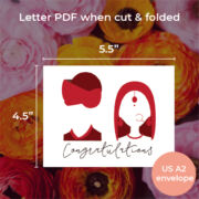 Married Couple Silhouette – Congratulations Card