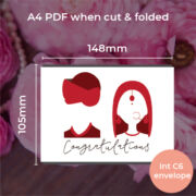 Married Couple Silhouette – Congratulations Card
